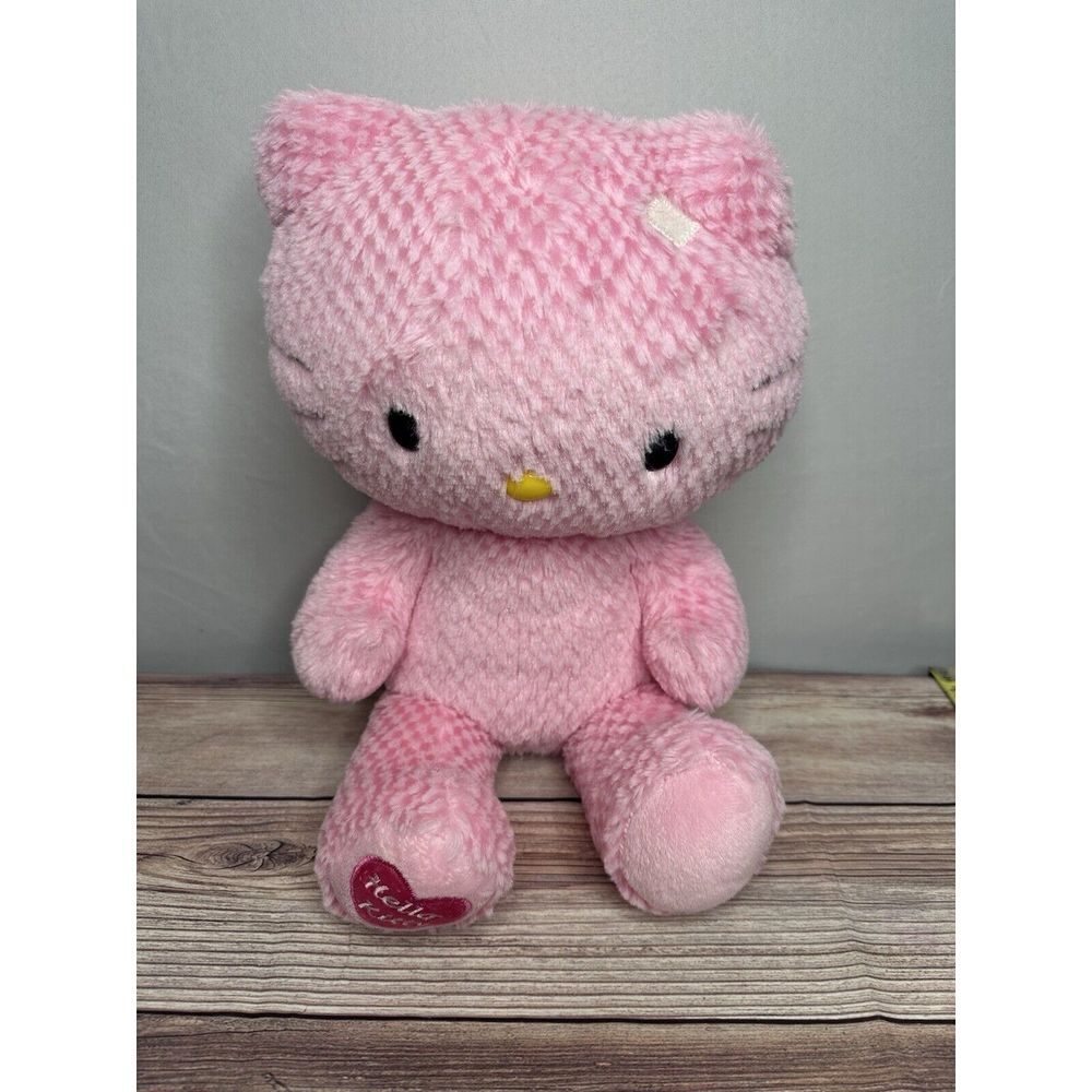 Build A Bear Workshop Sanrio Hello Kitty Pink Waffle‎ Plush No Bow 18"